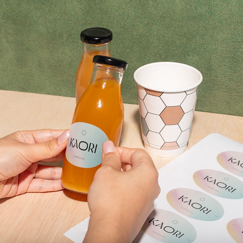 Feuilles de stickers ovales