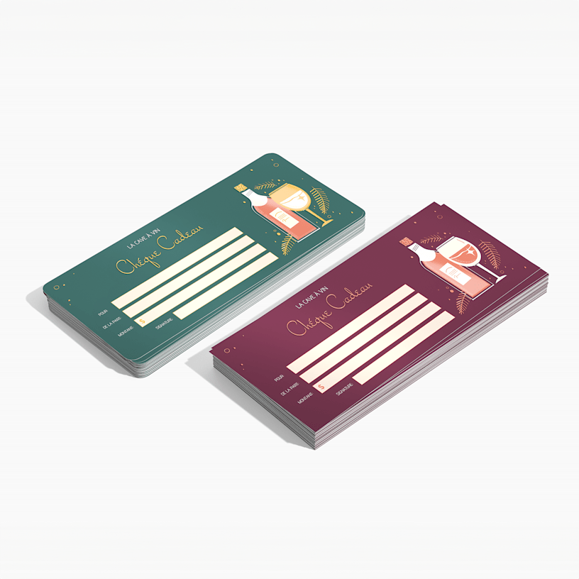 Chèques cadeaux personnalisés