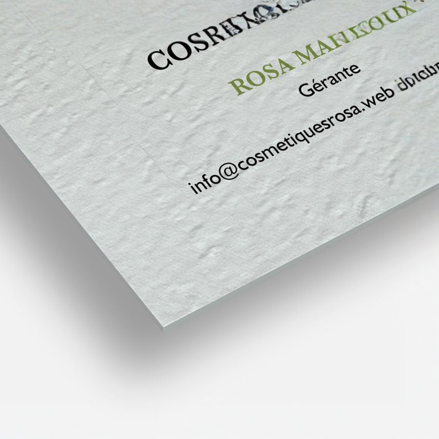 Cartes de visite papier texturé