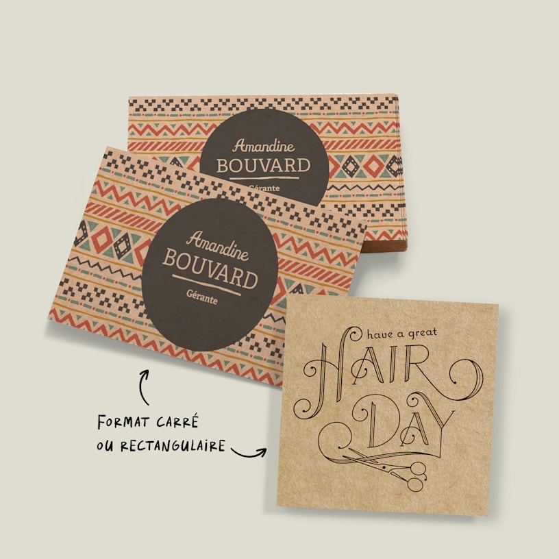 Cartes de visite kraft