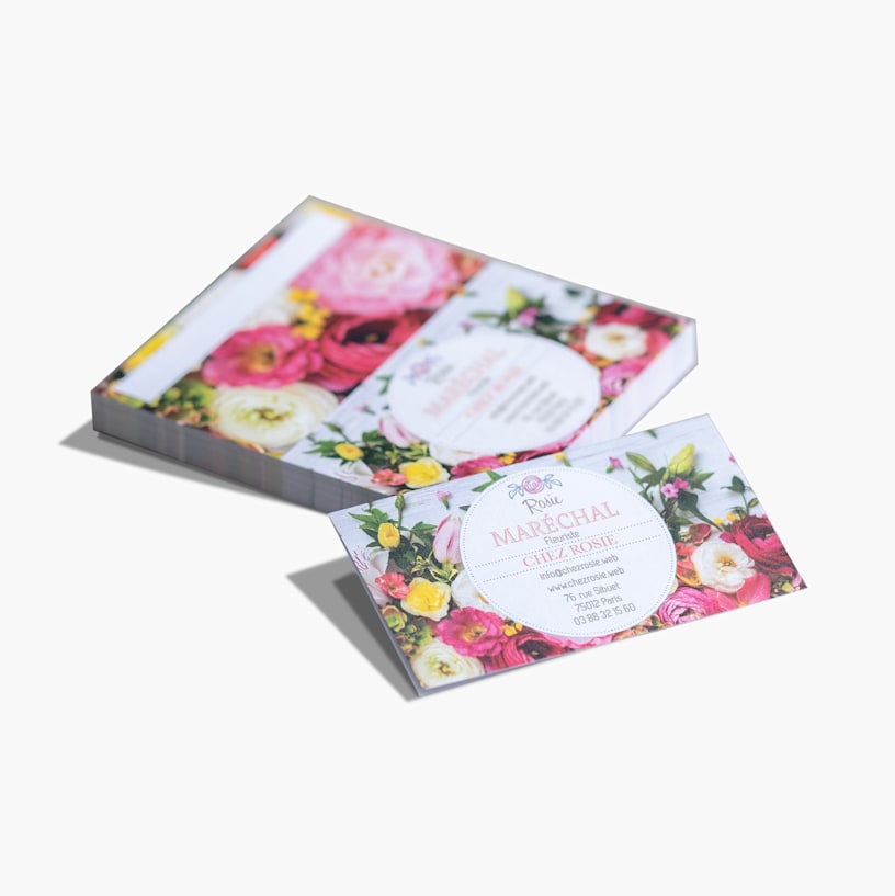 Cartes de visite pliées