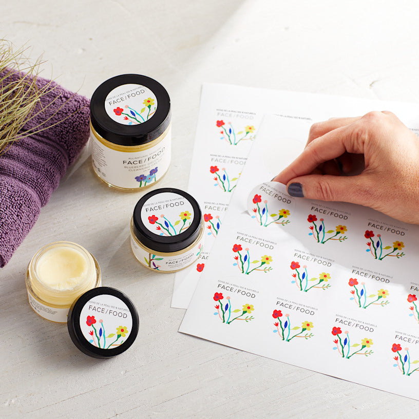 Feuilles d'étiquettes de produits