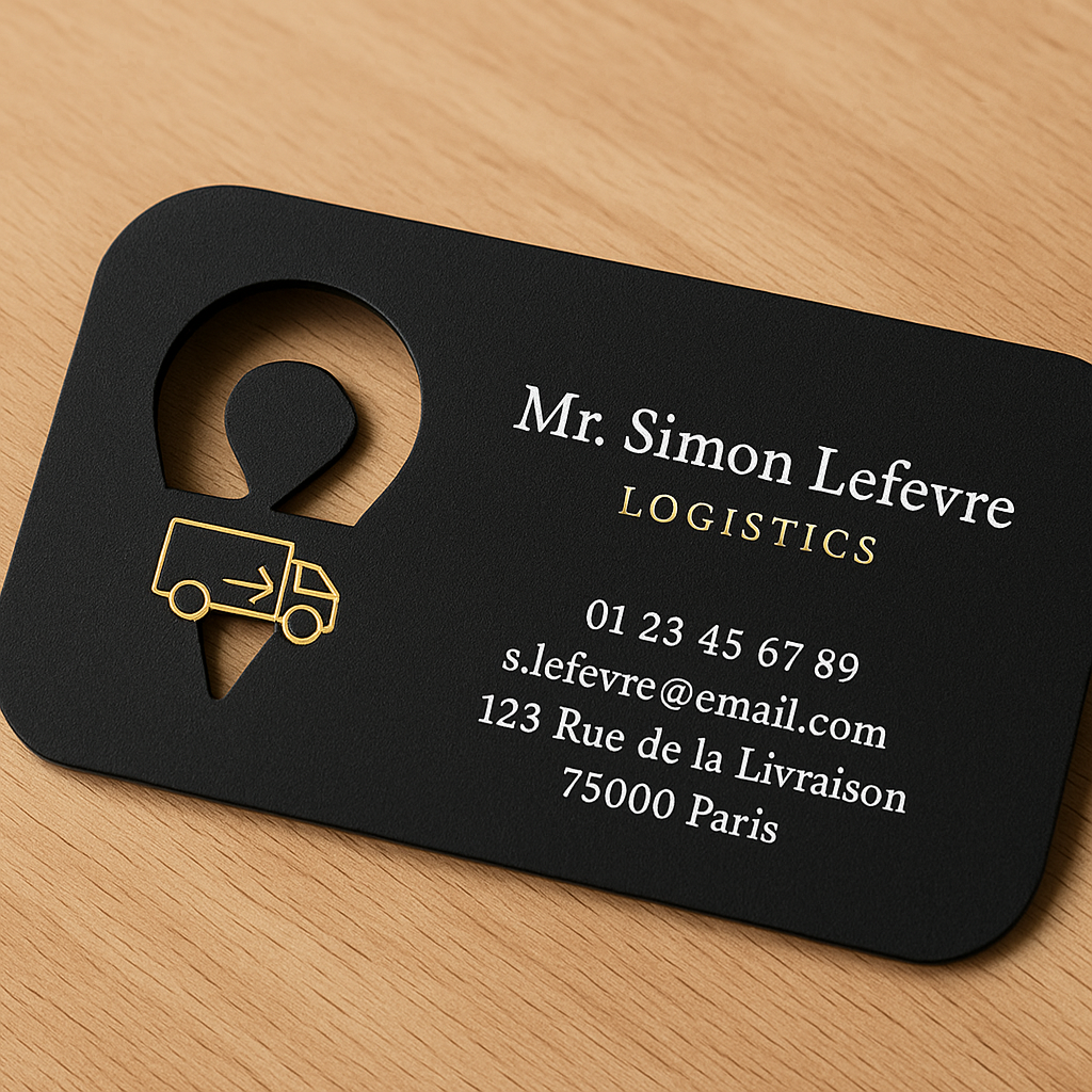 Carte de visite des sociétés de livraison et de transport