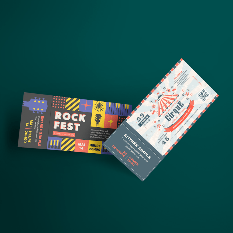 Billets personnalisés 