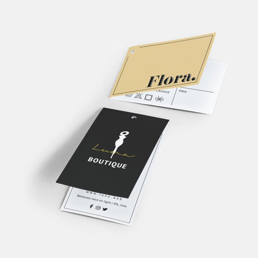 Étiquettes américaines pliées 