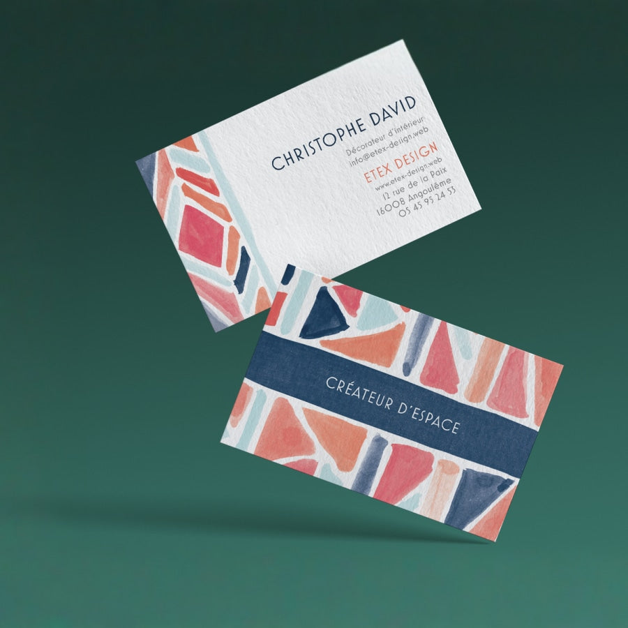 Cartes de visite en coton