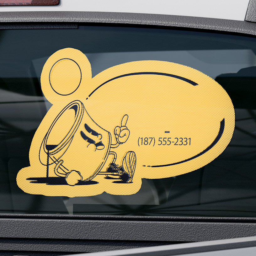 Autocollants pour vitre de voiture perforés 