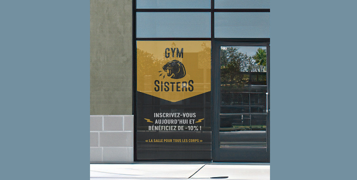 Adhésifs pour vitrine microperforés 