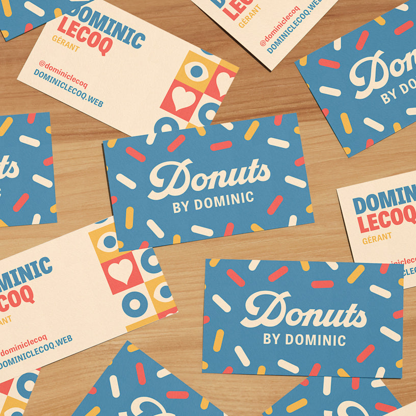 Cartes de visite en papier mat recyclé