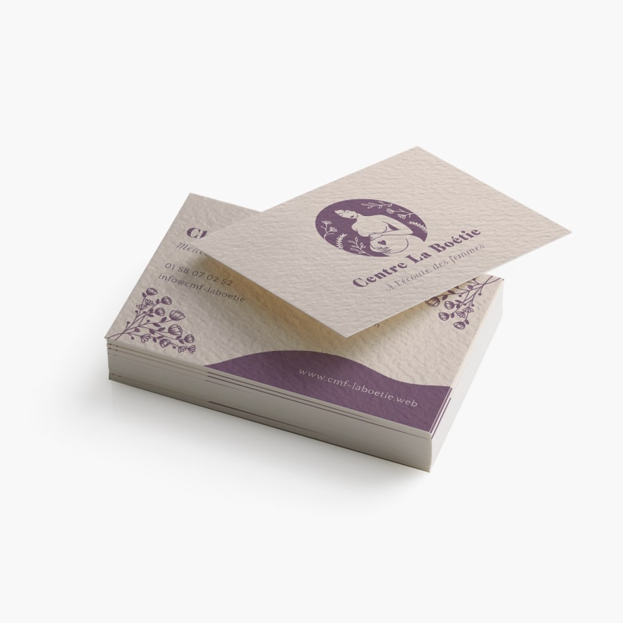 Cartes de visite papier texturé