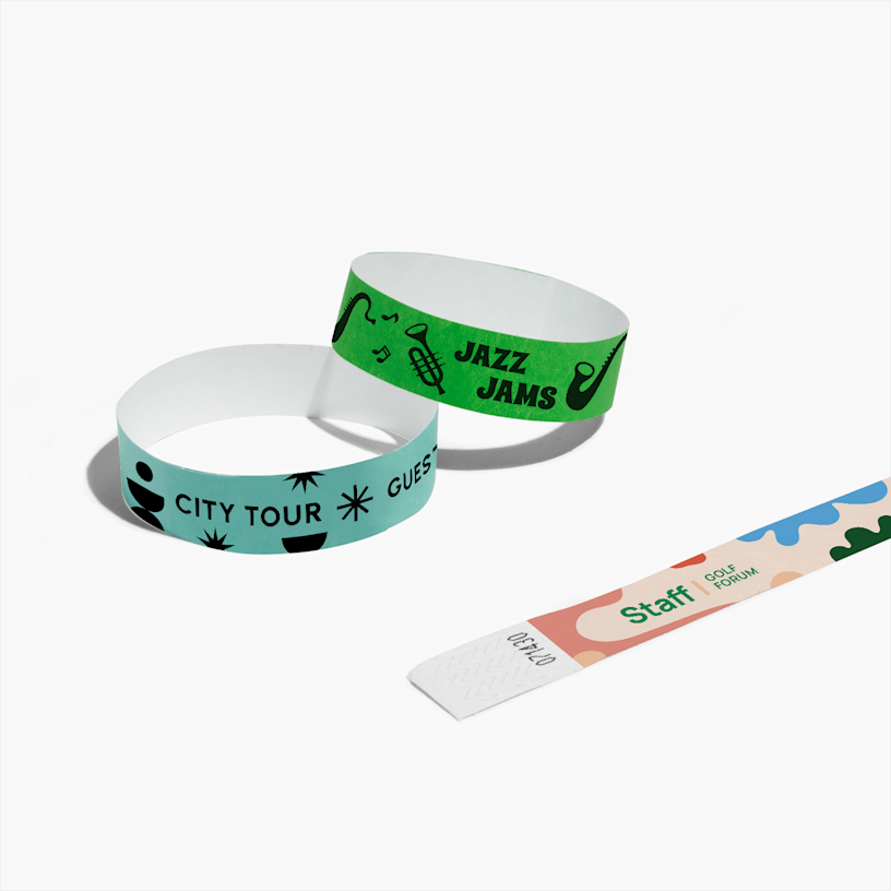 Bracelets événementiels en tyvek personnalisés