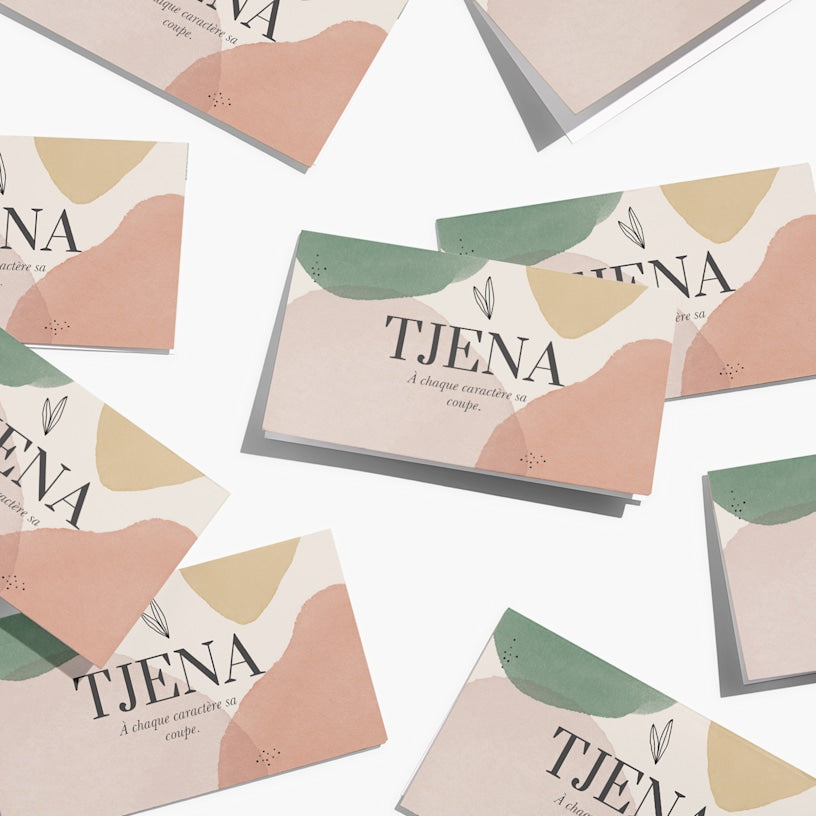 Cartes de visite pliées