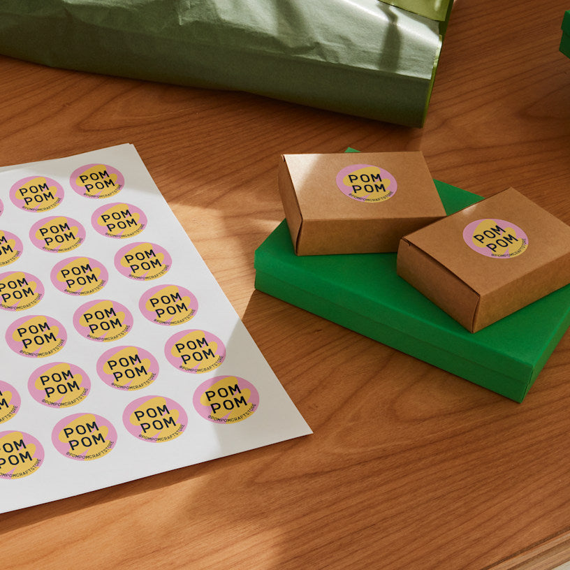 Feuilles de stickers rondes