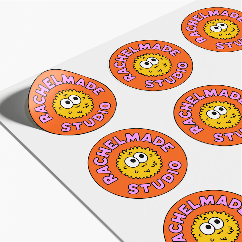 Feuilles de stickers rondes