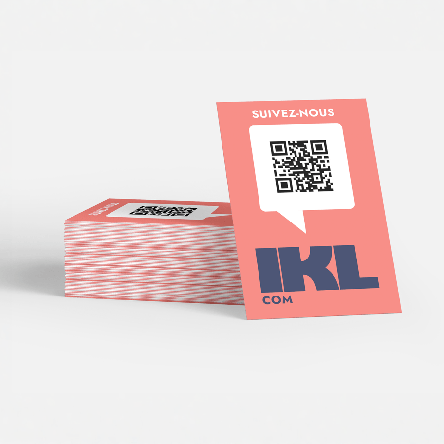 Cartes de visite à tranche colorée 