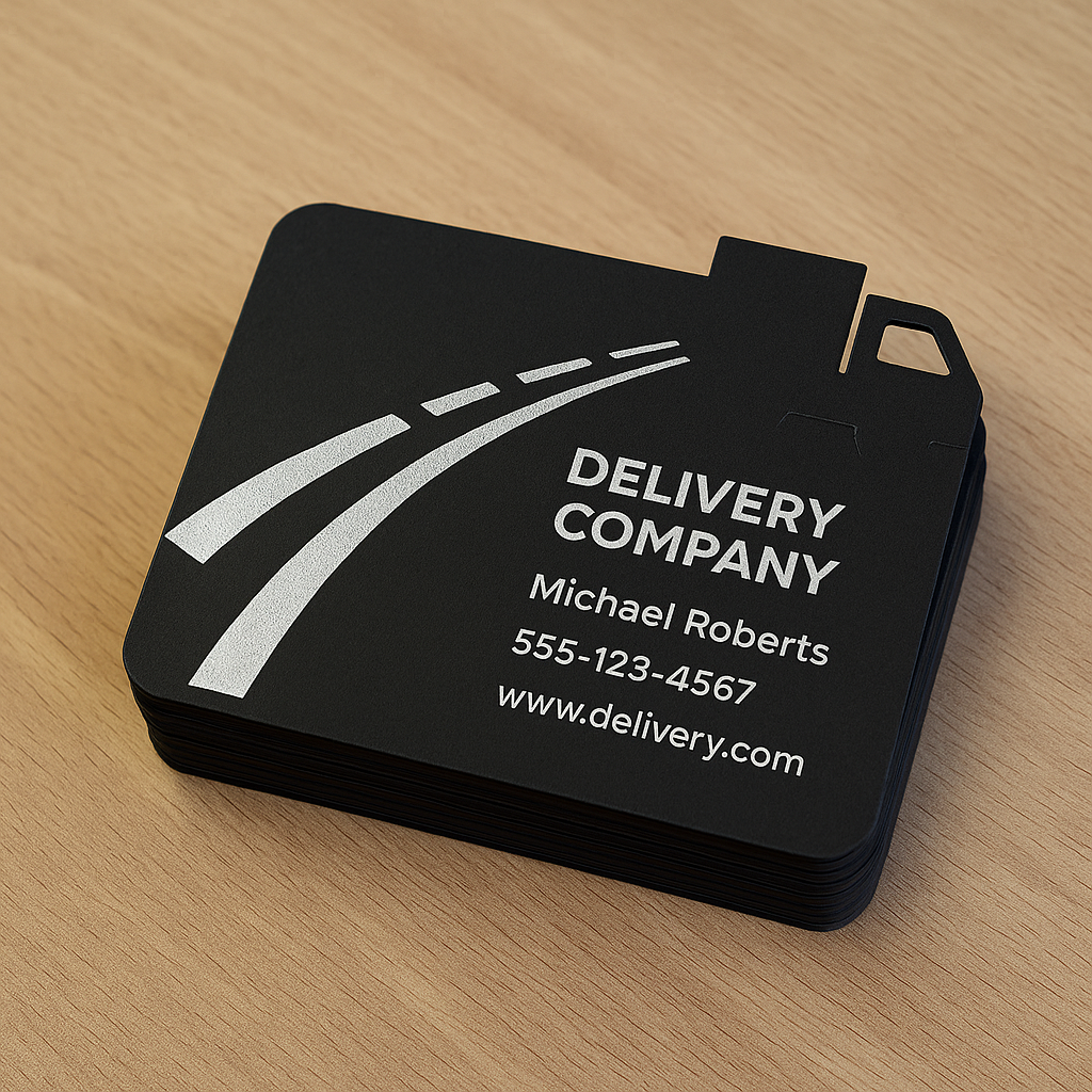 Carte de visite des sociétés de livraison et de transport