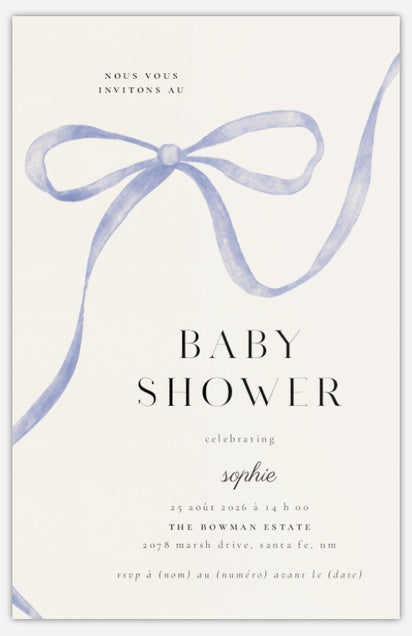 Cartes d'invitation baby shower 
