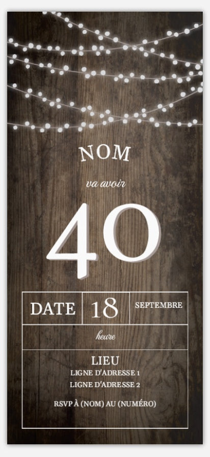 Invitations d'anniversaire adultes 